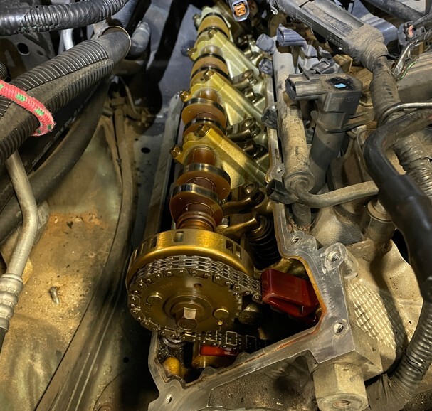 Valve cover is off. Passenger side.